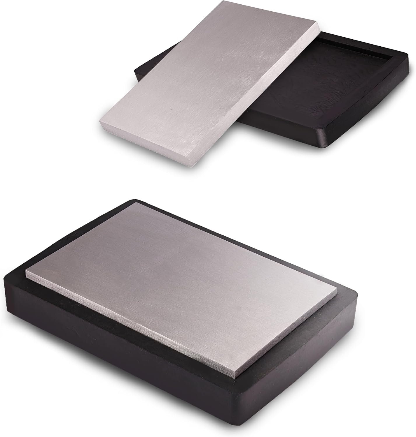 steel bench block 6 x 4 inches large with rubber base Steel Bench Block 6 x 4 Inches Large With Rubber Base - Image 1