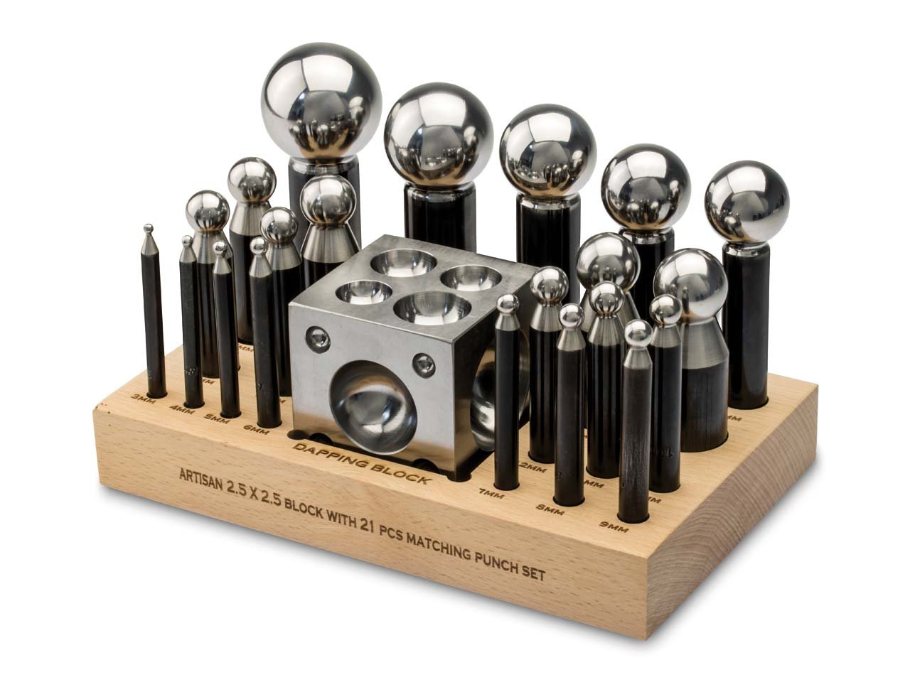 Dapping set of 21 punches with block Dapping Set of 21 Punches with Block - Image 1