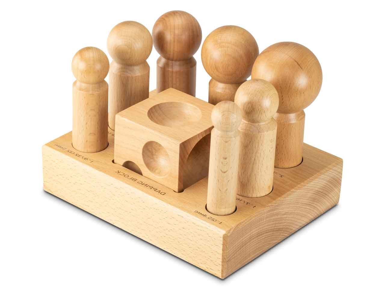 WOODEN DAPPING PUNCHES SET WITH BLOCK Wooden Dapping Punches Set with Block - Image 1