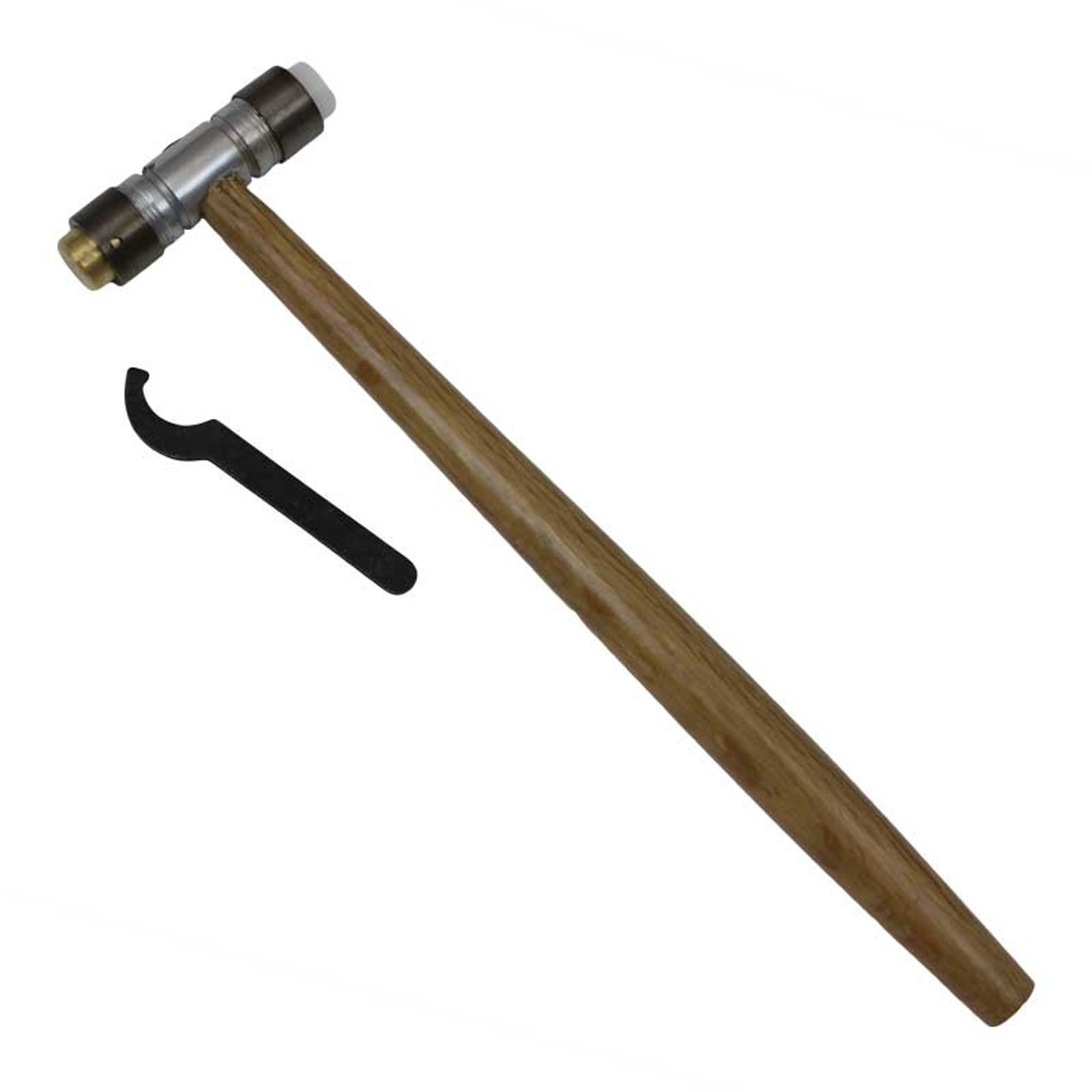 brass and nylon hammer wood handle Brass and Nylon Hammer with Wooden Handle - Image 1