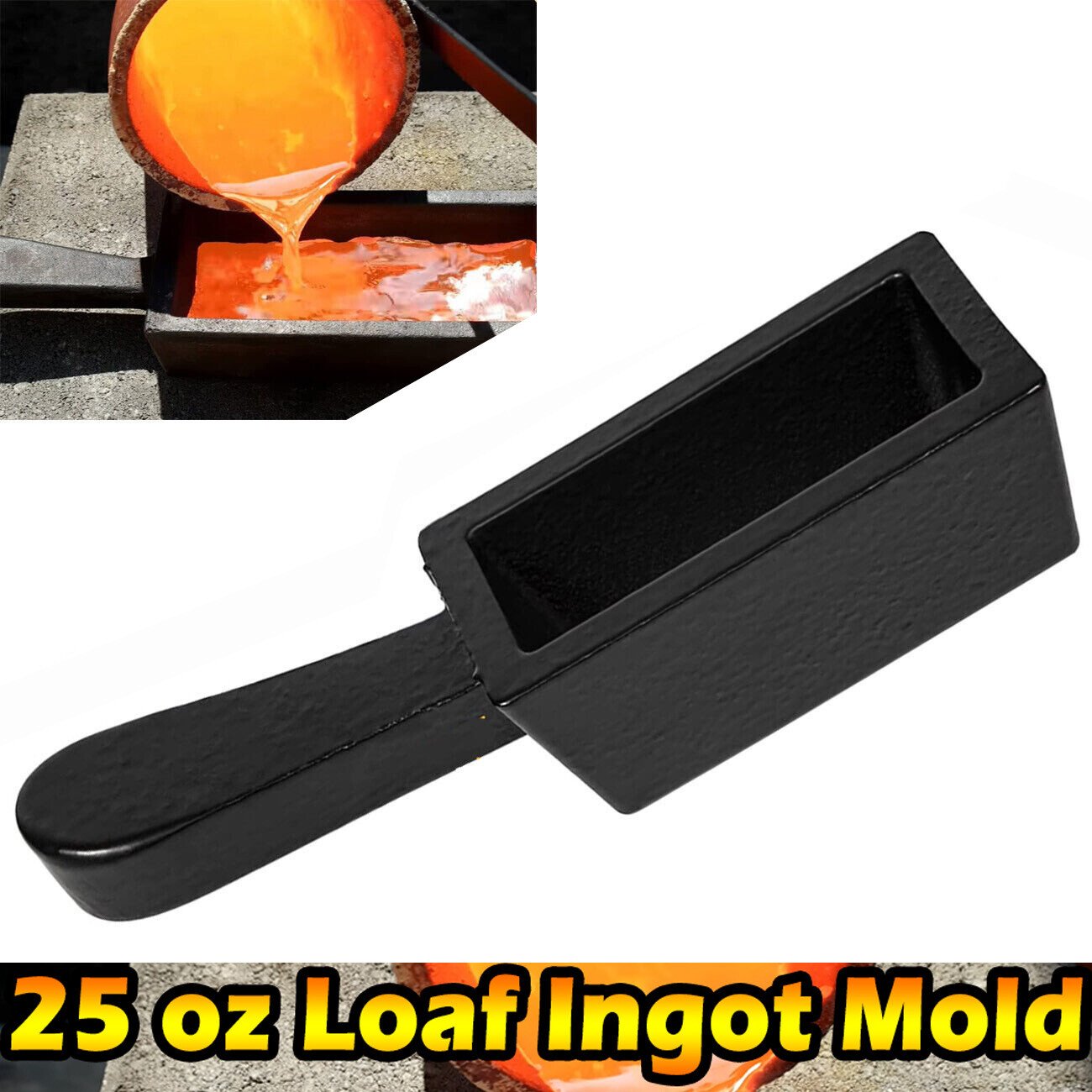 open ingot mold 25 oz Open Ingot Mold 25 Oz - Image 1