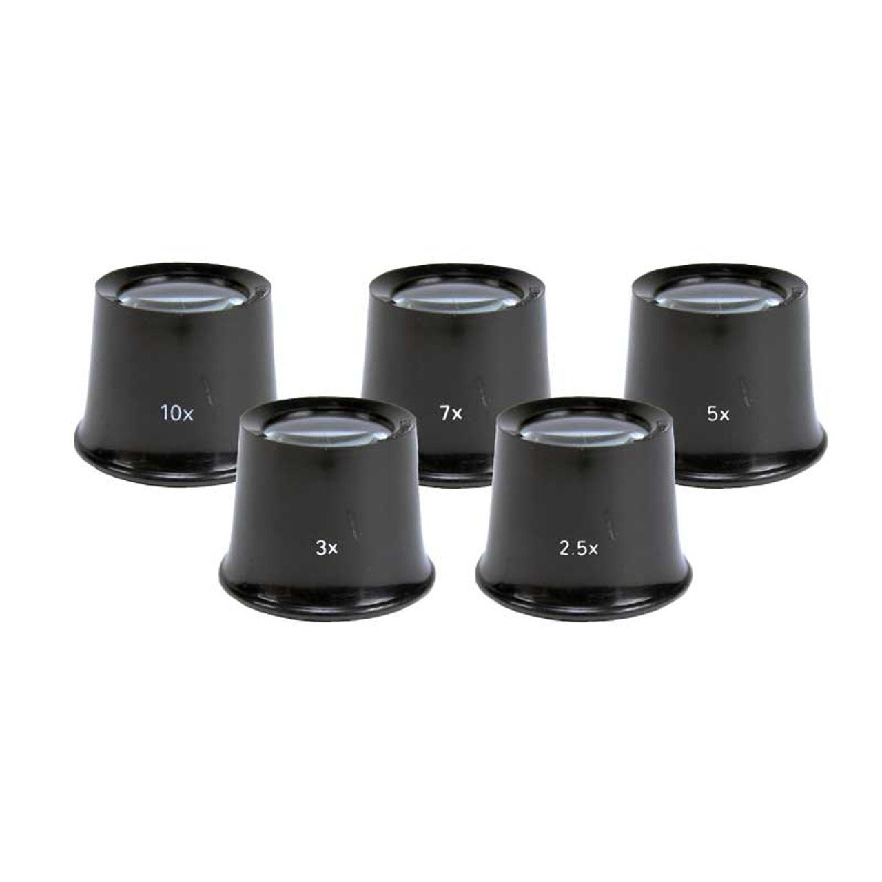 plastic eye loupes set of 5 Plastic Eye Loupes Set of 5 - Image 1